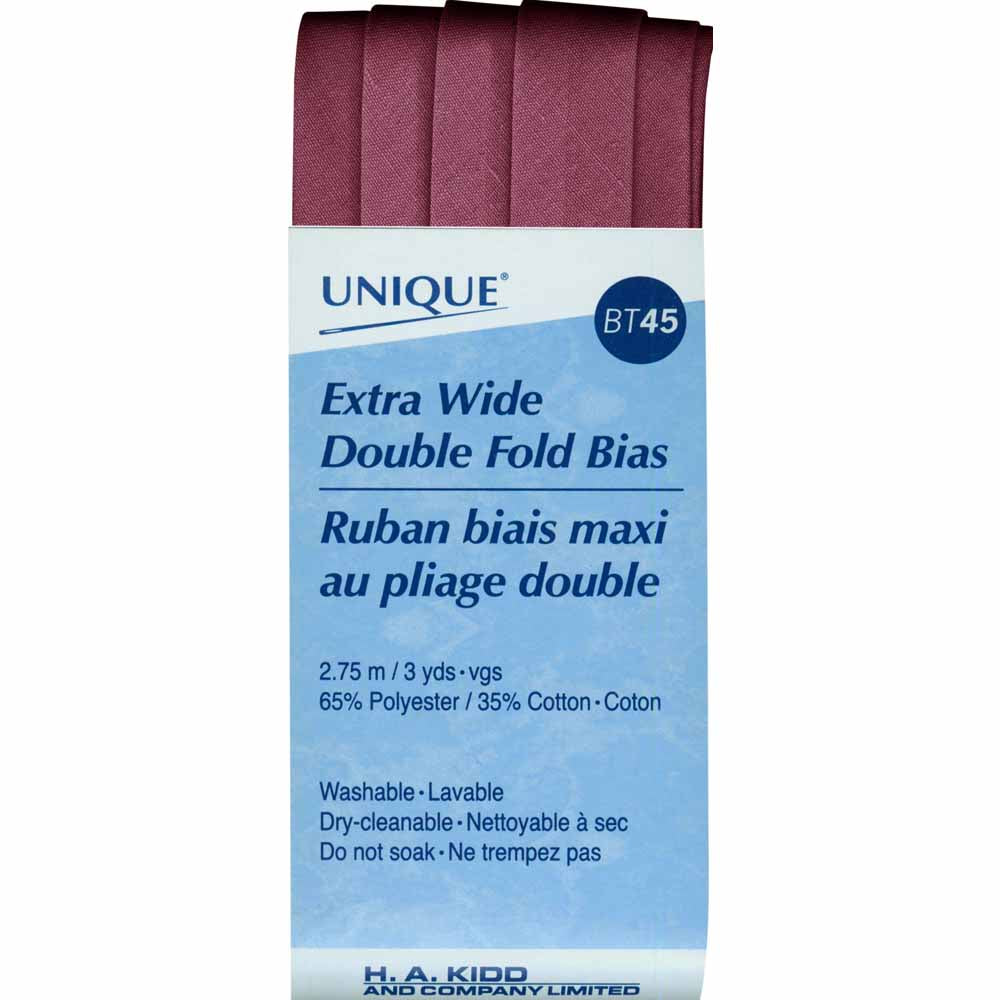 Unique Extra Wide Double Fold Bias Tape Wine - 16mm (⅝”) x 2.75m (3 yards)-Notion-Spool of Thread
