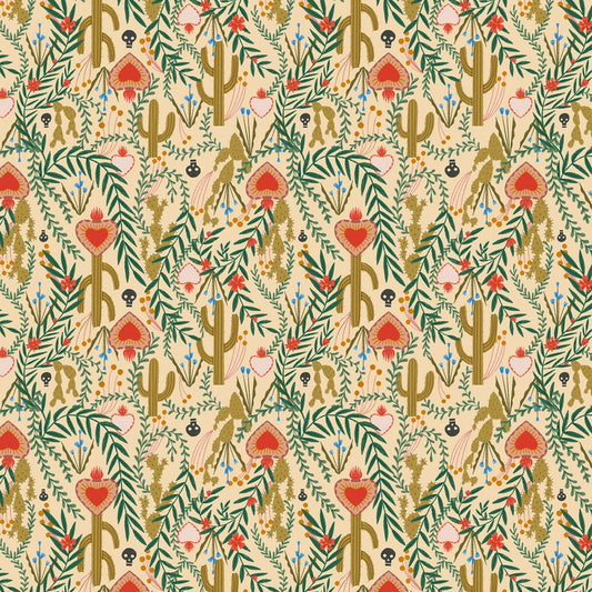 Viva La Vida Cacti Floral ½ yd-Fabric-Spool of Thread