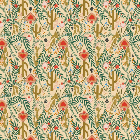 Viva La Vida Cacti Floral ½ yd-Fabric-Spool of Thread
