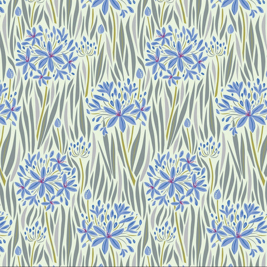 Wandering Eye Agapantha Cool ½ yd-Fabric-Spool of Thread