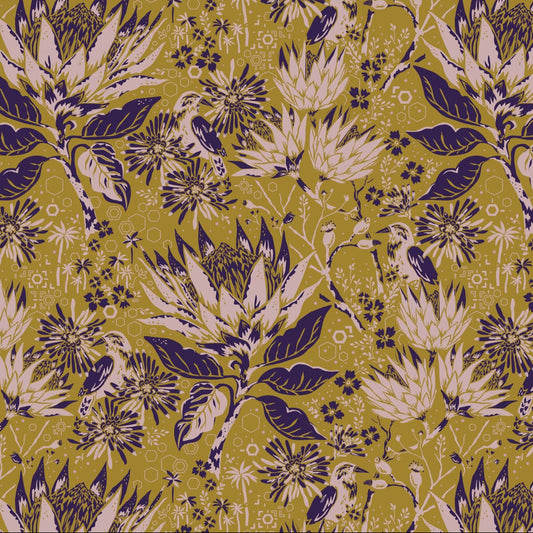 Wandering Eye Gathering Warm ½ yd-Fabric-Spool of Thread