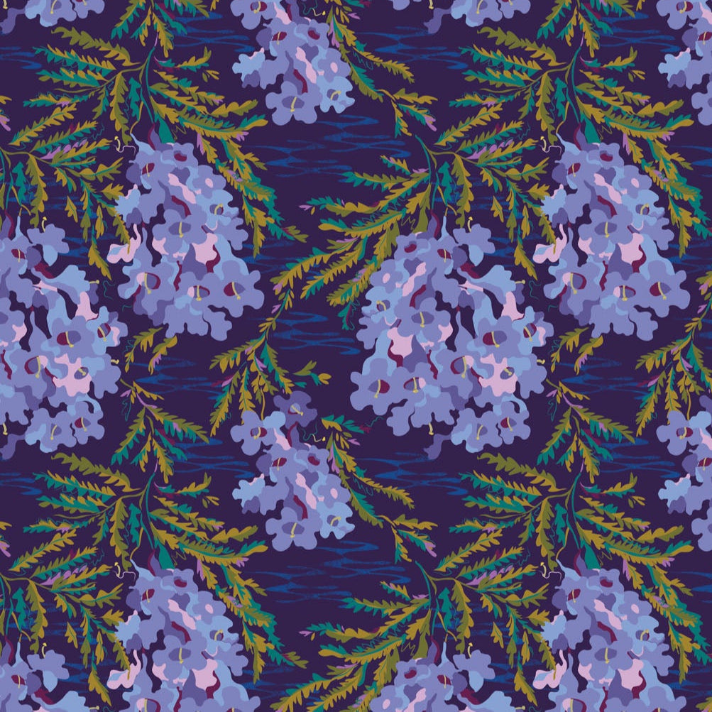 Wandering Eye Jacaranda Cool ½ yd-Fabric-Spool of Thread
