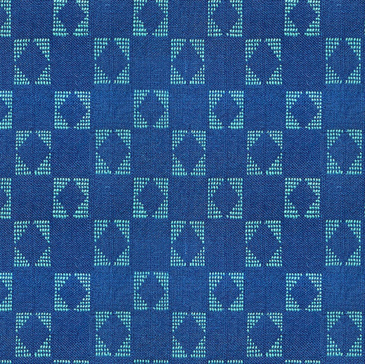 Warp + Weft Ooh Lucky Lucky Yarn Dyed Cotton Light Blue ½ yd-Fabric-Spool of Thread