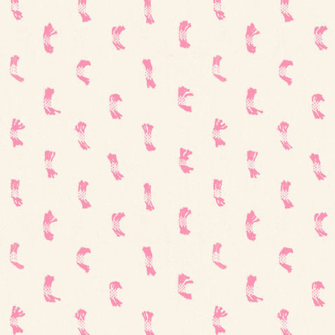 Warp + Weft Ooh Lucky Lucky Yarn Dyed Cotton Natural Pink ½ yd-Fabric-Spool of Thread