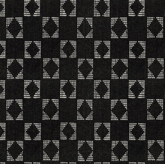 Warp + Weft Ooh Lucky Lucky Yarn Dyed Cotton Soft Black ½ yd-Fabric-Spool of Thread