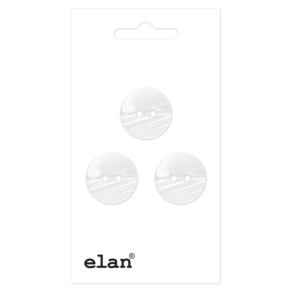 Welcome Button - 15mm (⅝″), 2 Hole, White - 3 count-Notion-Spool of Thread