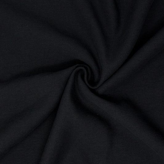 Wells Washed Linen Organic Cotton Twill Black Moon ½ yd-Fabric-Spool of Thread