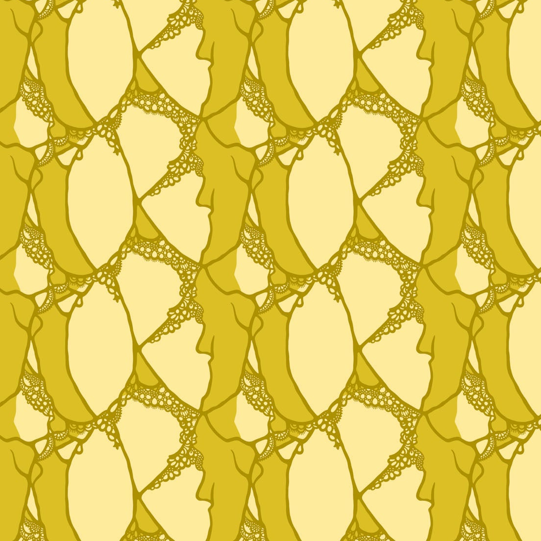 Wild Abandon Entangled Gold ½ yd-Fabric-Spool of Thread