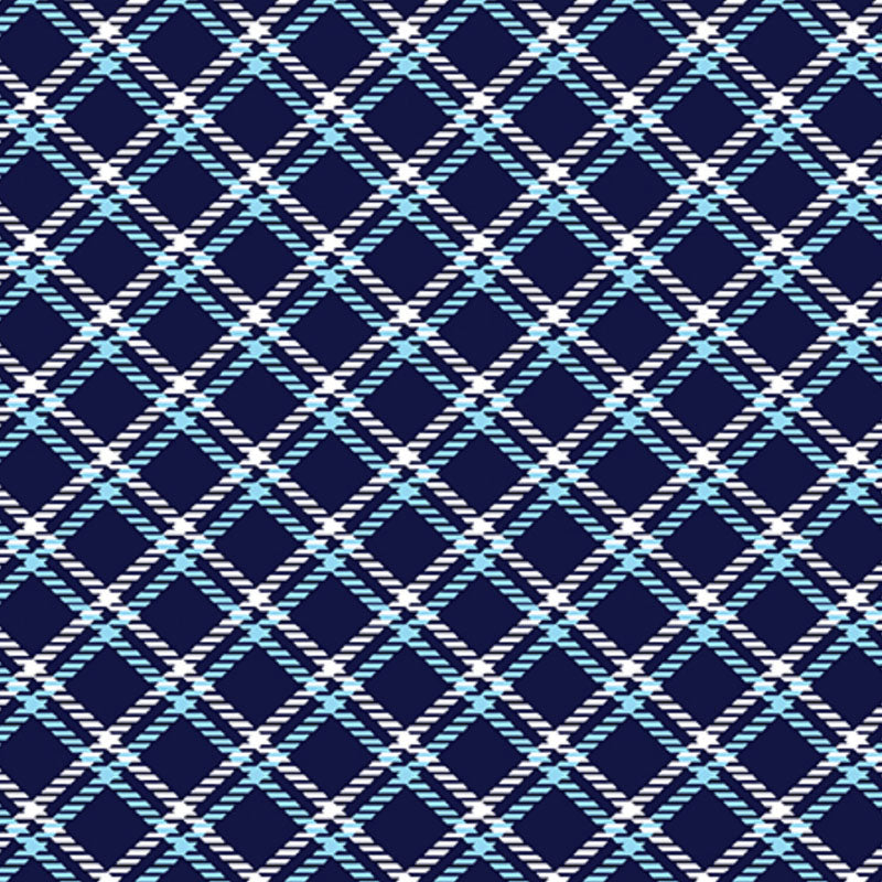 Winter Wonders Comfort Flannel Plaid Blue ½ yd-Fabric-Spool of Thread