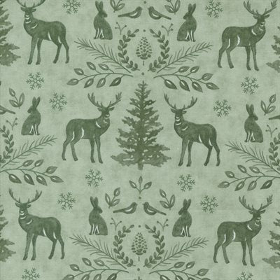 Woodland Winter Eucalyptus ½ yd-Fabric-Spool of Thread