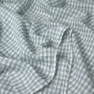 Wren Yarn Dyed Organic Cotton Double Gauze Blue Haze ½ yd-Fabric-Spool of Thread
