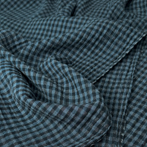 Wren Yarn Dyed Organic Cotton Double Gauze Echo Blue ½ yd-Fabric-Spool of Thread