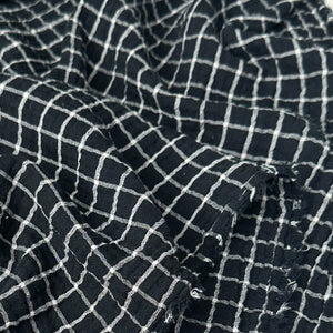 Wren Yarn Dyed Organic Cotton Double Gauze Rich Black ½ yd-Fabric-Spool of Thread