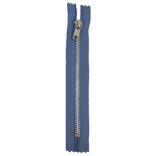 Zipper Aluminum Jean 7”, 18cm Indigo-Notion-Spool of Thread