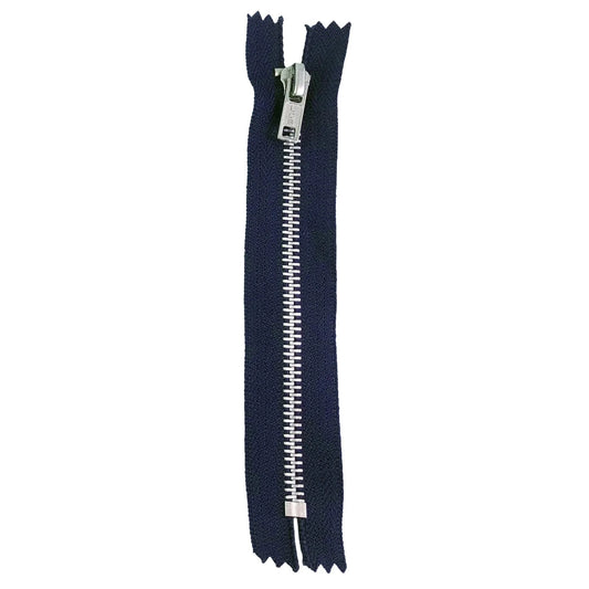 Zipper Aluminum Jean 7”, 18cm Navy-Notion-Spool of Thread