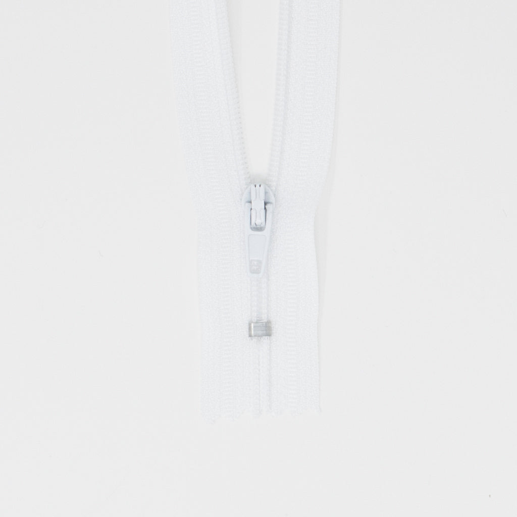 Zipper Dress 14", 35cm White-Notion-Spool of Thread