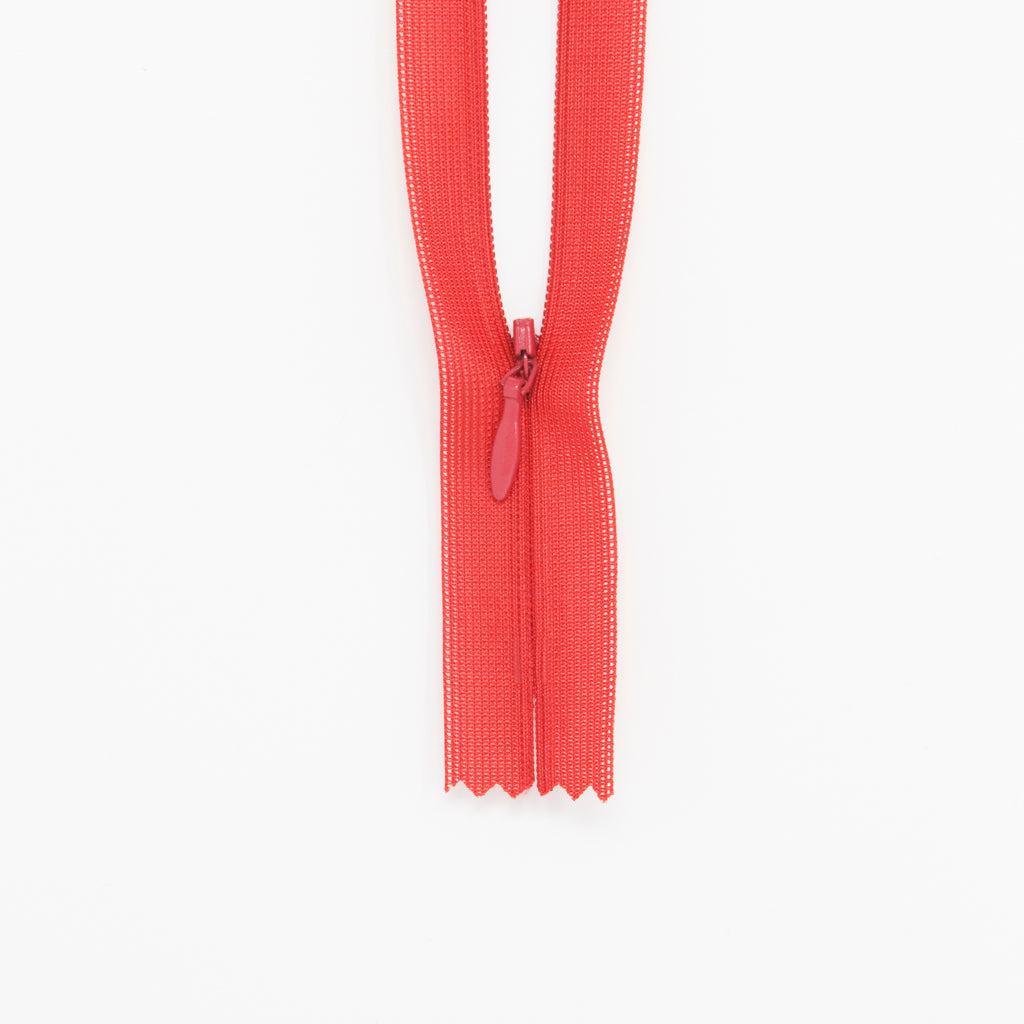 Zipper Invisible 8", 20cm Red