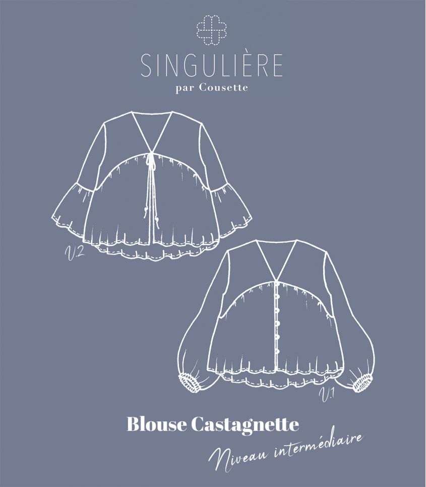 Cousette Castagnette Blouse Paper Pattern