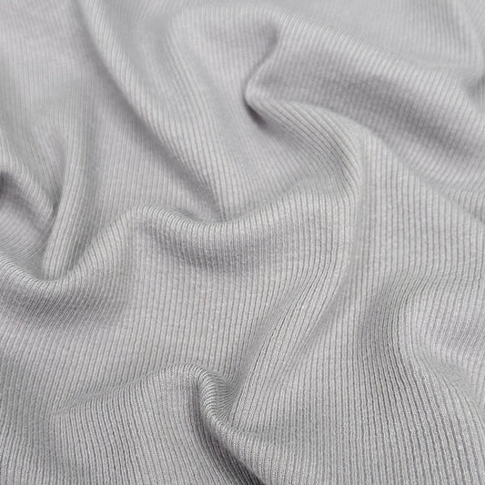 Waterfront Cotton Tencel Modal Rib Knit Steel ½ yd