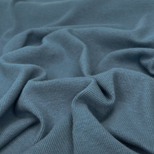 Waterfront Cotton Tencel Modal Rib Knit Clear Morning Blue ½ yd