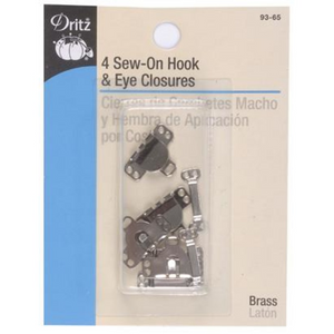 4 Sew-on Hook and Eye Closures-Notion-Spool of Thread