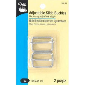 Adjustable Slide Buckles - Silver