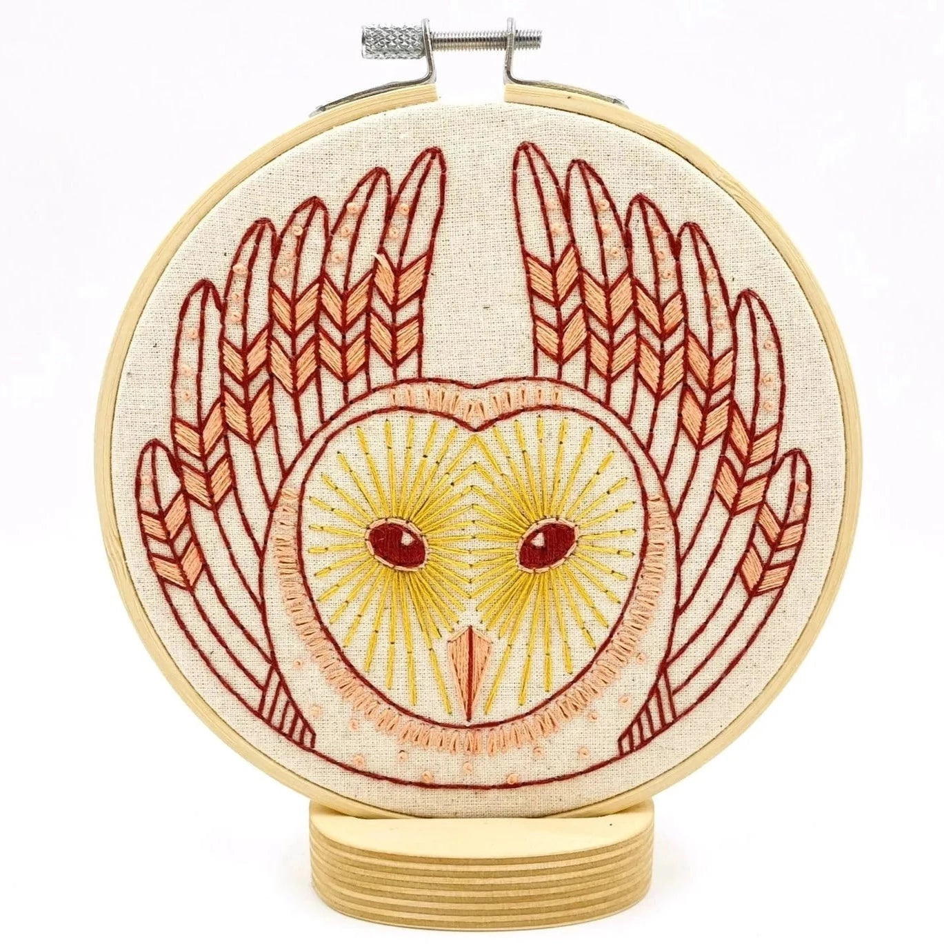 Barn Owl Complete Embroidery Kit – Spool of Thread