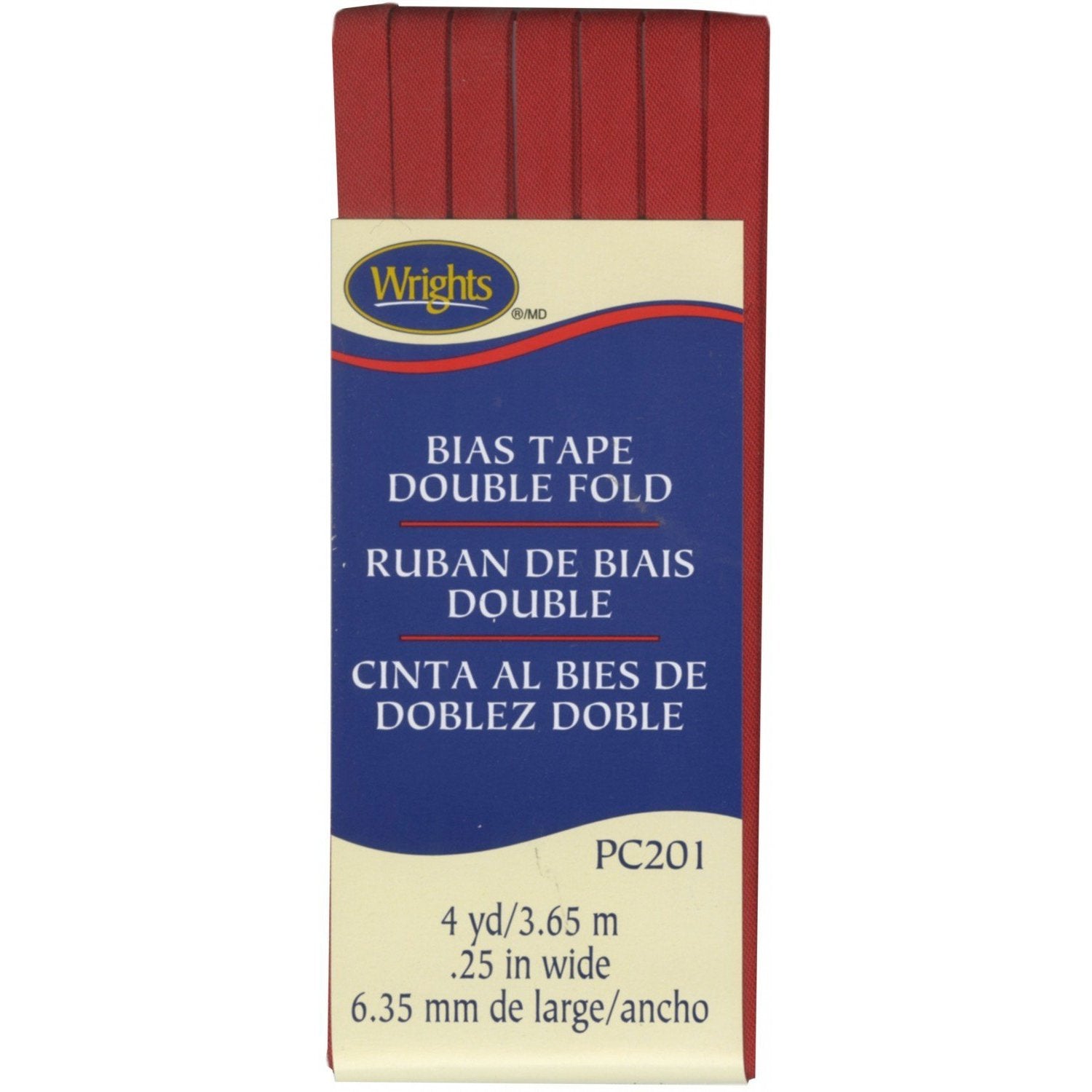 Bias Tape 1/4-inch Red-Notion-Spool of Thread