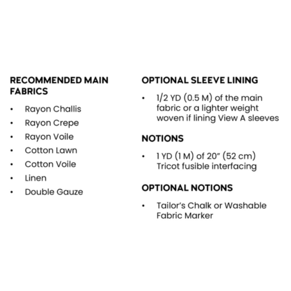 Chalk and Notch Farrah Blouse & Dress Paper Pattern-Pattern-Spool of Thread