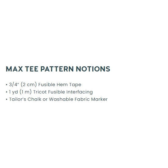 Chalk and Notch Max Tee Paper Pattern-Pattern-Spool of Thread