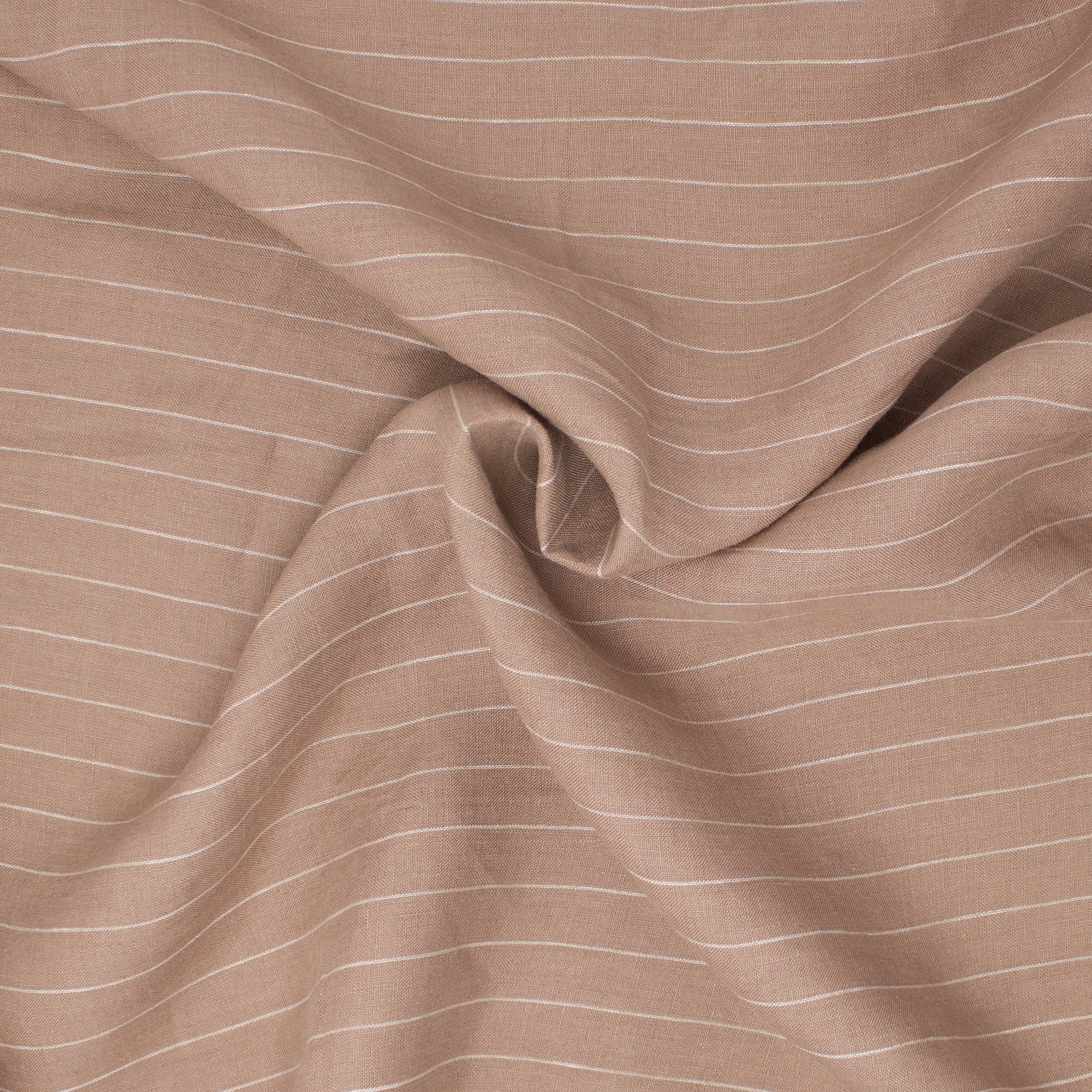 Cove Yarn Dyed Linen Stripe Biscotti ½ yd-Fabric-Spool of Thread
