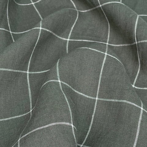 Cove Yarn Dyed Linen Windowpane Rolling Hills ½ yd-Fabric-Spool of Thread