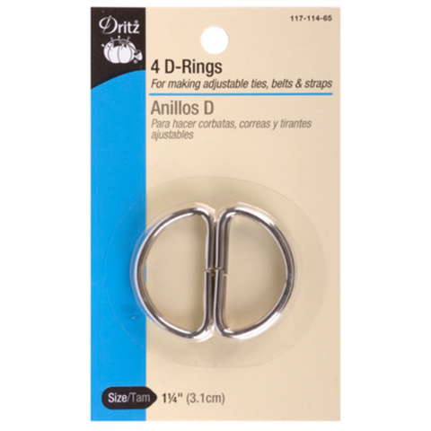 4 D-Rings 1¼"-Notion-Spool of Thread