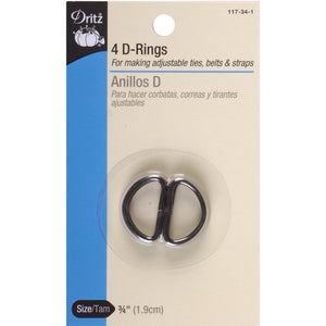 D-rings ¾", 4 count