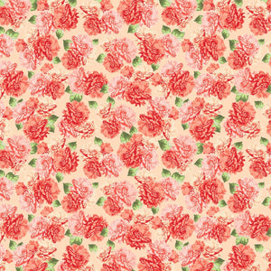 Delilah Floral Bunches Peach ½ yd-Fabric-Spool of Thread