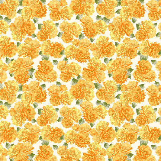 Delilah Floral Bunches Yellow ½ yd-Fabric-Spool of Thread