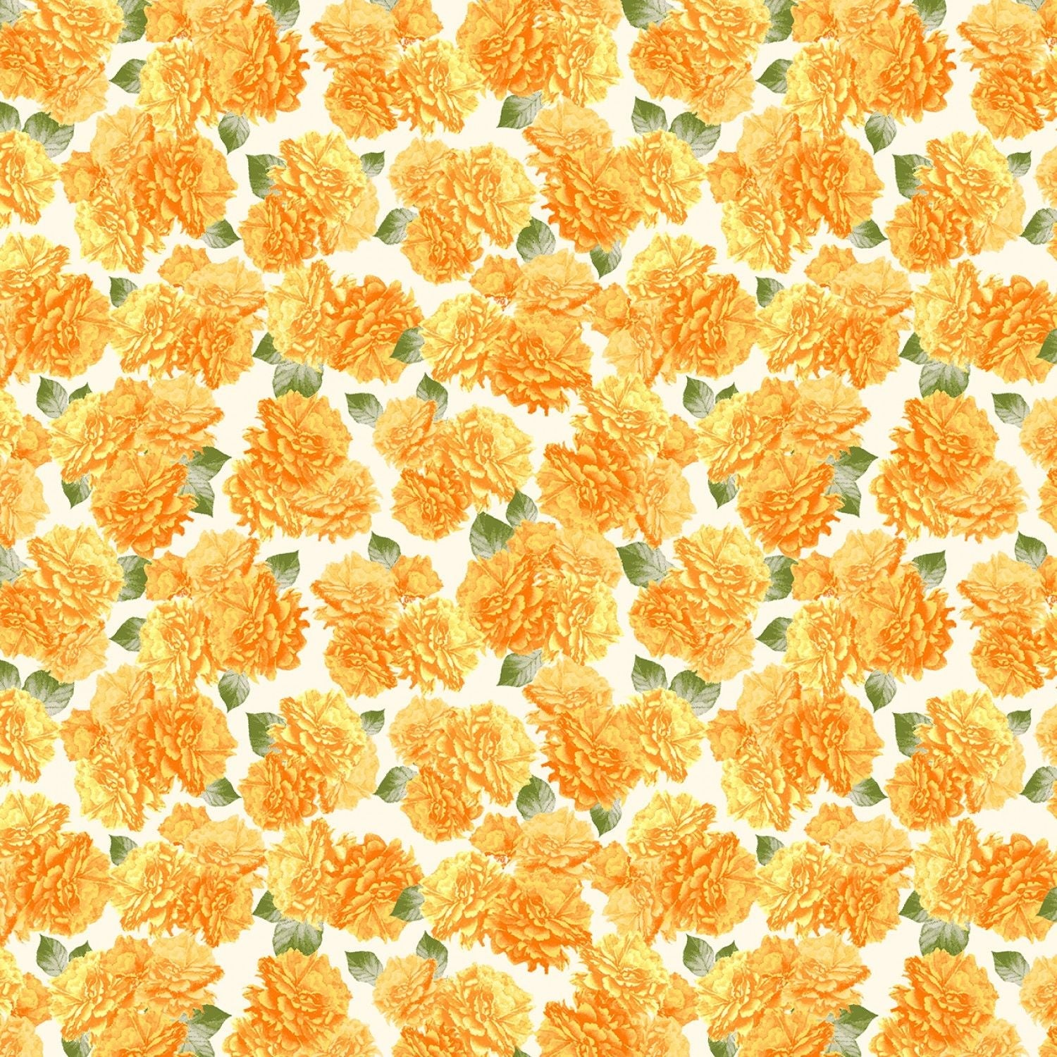 Delilah Floral Bunches Yellow ½ yd-Fabric-Spool of Thread