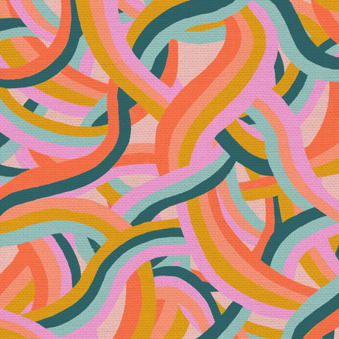 Dino Daydreams Rainbow Stripe ½ yd-Fabric-Spool of Thread