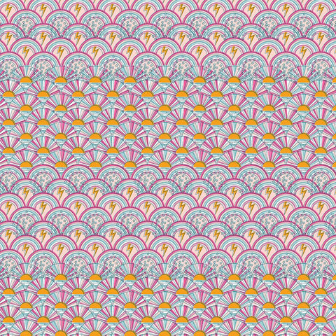 Dreamscape Sunshine and Rainbows Pink ½ yd-Fabric-Spool of Thread