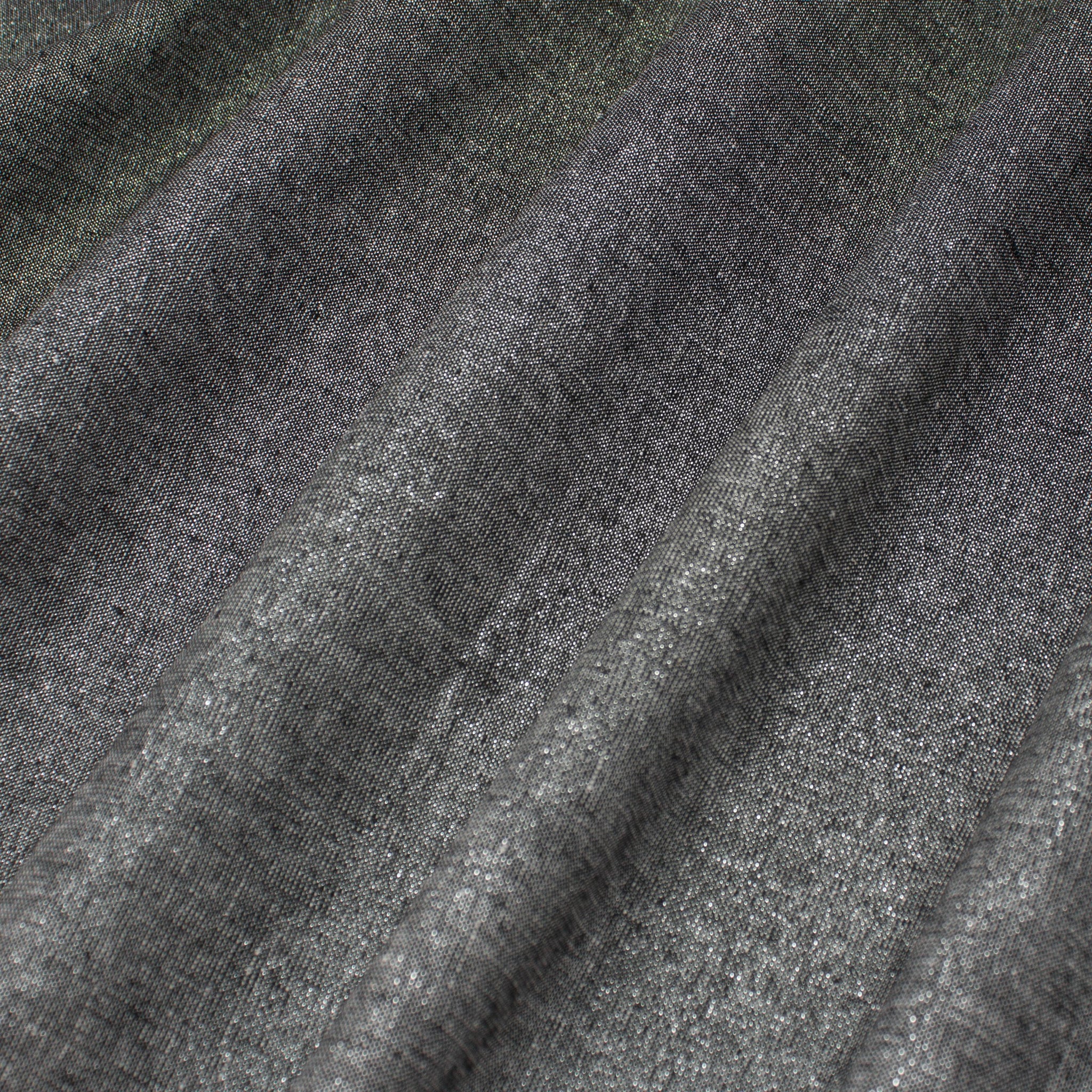 Essex Ebony Yarn Dye with Metallic ½ yd