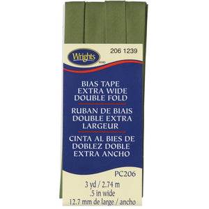 Extra Wide Bias Tape 1/2-inch Leaf-Notion-Spool of Thread