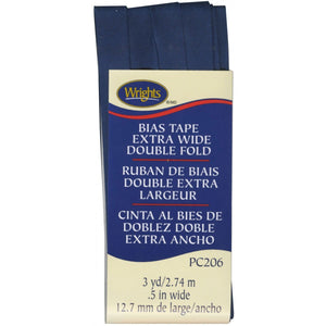 Extra Wide Bias Tape 1/2-inch Navy