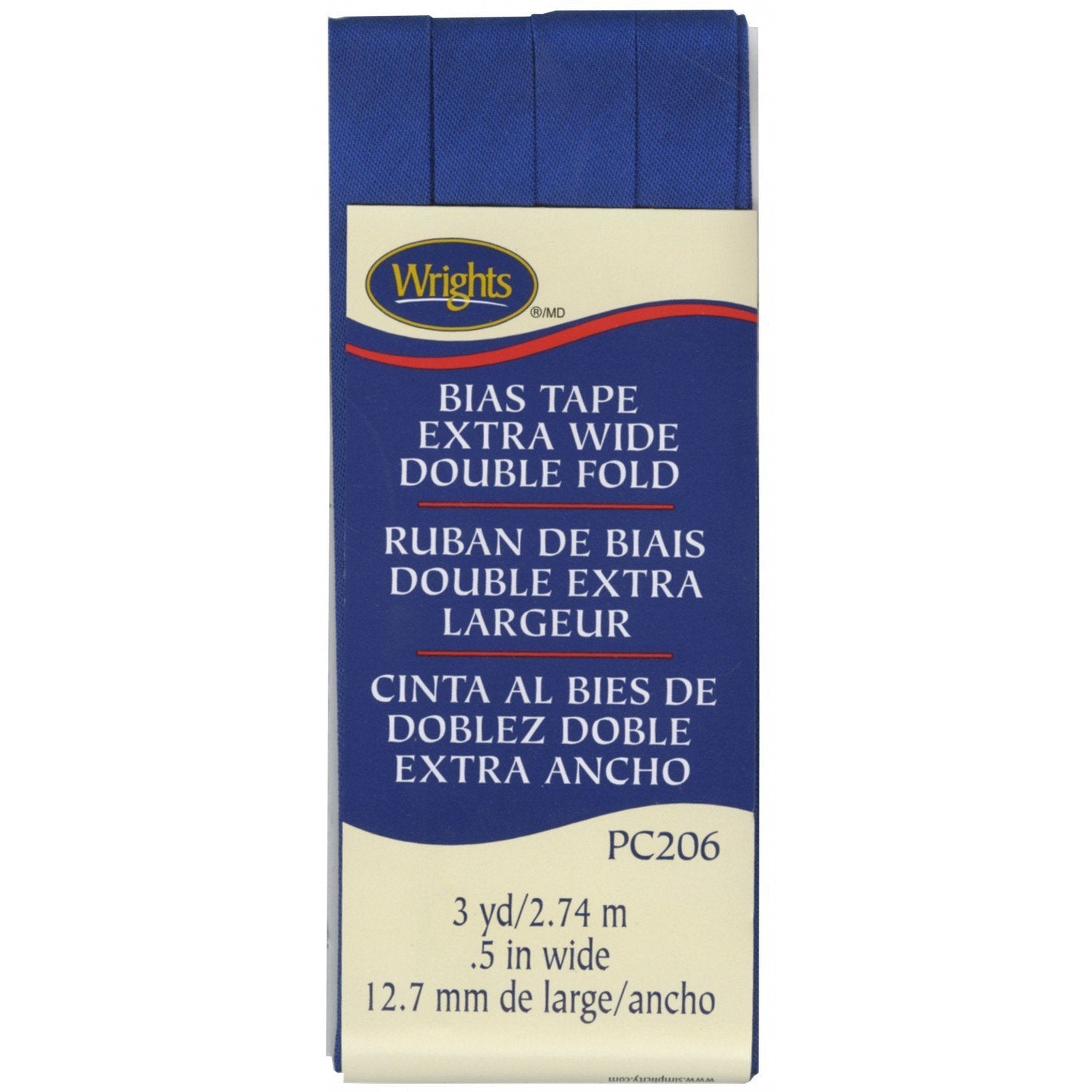 Extra Wide Bias Tape 1/2-inch Yale Blue-Notion-Spool of Thread