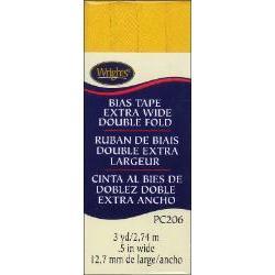 Extra Wide Bias Tape 1/2-inch Yellow-Notion-Spool of Thread
