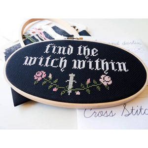 Find the Witch Within Cross Stitch Kit-Notion-Spool of Thread