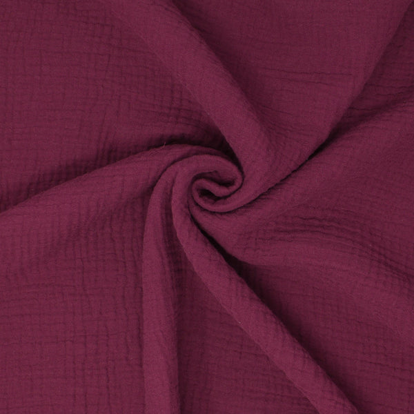 Gabriola Organic Double Gauze Boysenberry ½ yd-Fabric-Spool of Thread