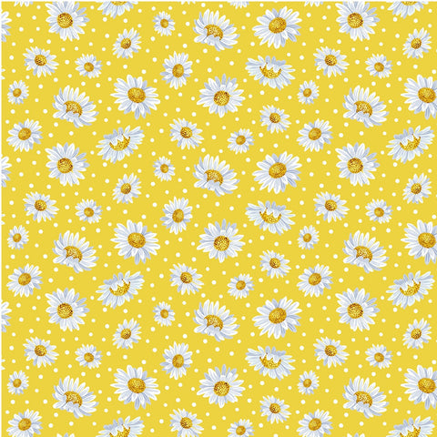 Hello Sunshine Daisy Days Yellow ½ yd-Fabric-Spool of Thread
