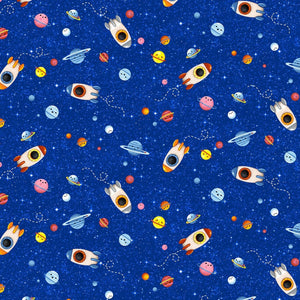 Hula Universe Fly By Royal ½ yd-Fabric-Spool of Thread