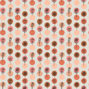 Jaye Bird Protea Polkas Coral ½ yd-Fabric-Spool of Thread
