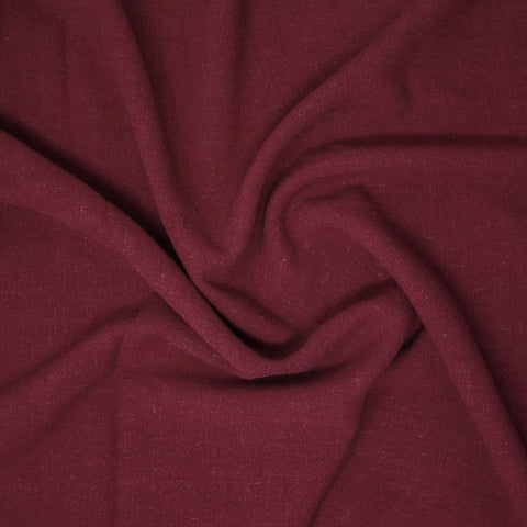 Ella Viscose Linen Noil Merlot ½ yd-Fabric-Spool of Thread